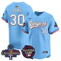 Men's Texas Rangers 2024 All Star Game Patch Vapor Premier Limited Jersey - All Stitched - Blue, Nathaniel Lowe