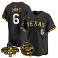 Men's Texas Rangers 2024 All Star Game Patch Vapor Premier Limited Jersey - All Stitched - Black Gold, Josh Jung