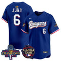 Men's Texas Rangers 2024 All Star Game Patch Vapor Premier Limited Jersey - All Stitched - Royal, Josh Jung