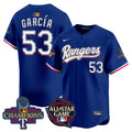 Men's Texas Rangers 2024 All Star Game Patch Vapor Premier Limited Jersey - All Stitched - Royal, Adolis Garcia