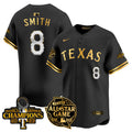 Men's Texas Rangers 2024 All Star Game Patch Vapor Premier Limited Jersey - All Stitched - Black Gold, Josh Smith