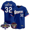Men's Texas Rangers 2024 All Star Game Patch Vapor Premier Limited Jersey - All Stitched - Royal, Evan Carter