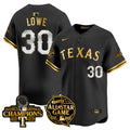 Men's Texas Rangers 2024 All Star Game Patch Vapor Premier Limited Jersey - All Stitched - Black Gold, Nathaniel Lowe