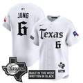 Men's Texas Rangers 'Gothic Frontier Edition' Vapor Premier Limited Jersey - All Stitched - White, Josh Jung