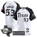 Men's Texas Rangers 'Gothic Frontier Edition' Vapor Premier Limited Jersey - All Stitched - Alternate, Adolis Garcia