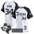 Men's Texas Rangers 'Gothic Frontier Edition' Vapor Premier Limited Jersey - All Stitched - Alternate, Nolan Ryan