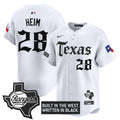 Men's Texas Rangers 'Gothic Frontier Edition' Vapor Premier Limited Jersey - All Stitched - White, Jonah Heim