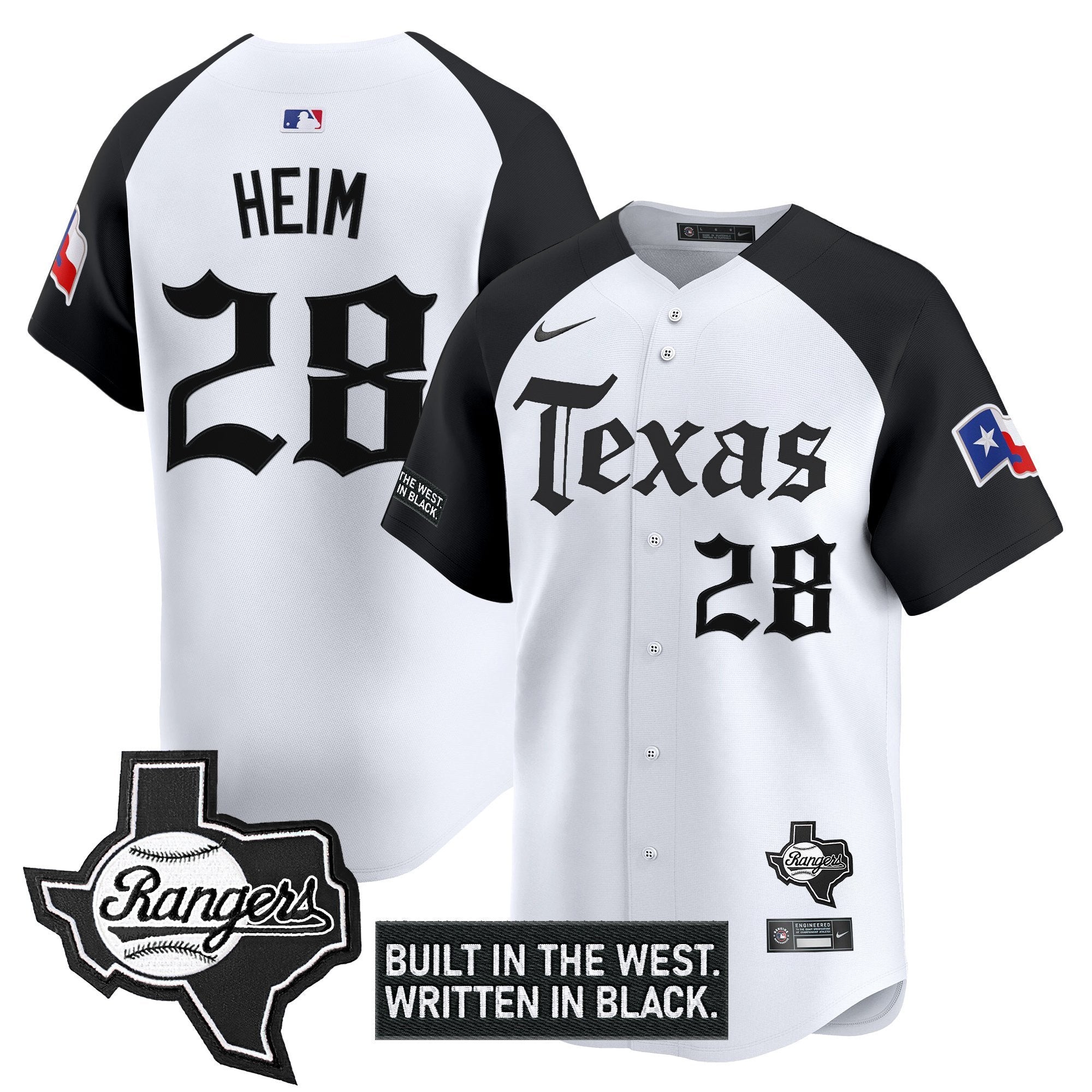 Men's Texas Rangers 'Gothic Frontier Edition' Vapor Premier Limited Jersey - All Stitched - Alternate, Jonah Heim