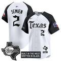 Men's Texas Rangers 'Gothic Frontier Edition' Vapor Premier Limited Jersey - All Stitched - Alternate, Marcus Semien
