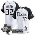 Men's Texas Rangers 'Gothic Frontier Edition' Vapor Premier Limited Jersey - All Stitched - Alternate, Evan Carter
