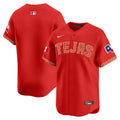 Men's Texas Rangers Mexico Champions Patch Vapor Premier Limited Jersey - All Stitched - Red, Team