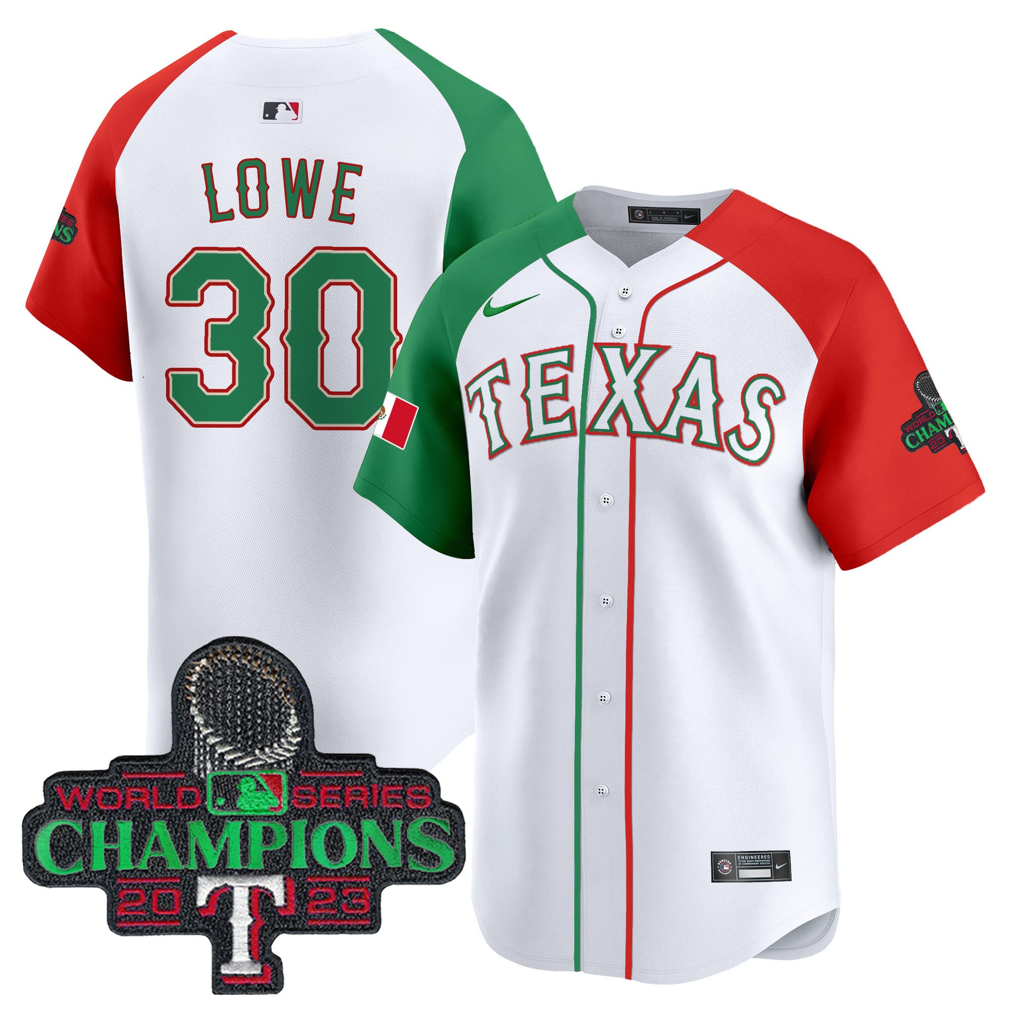 Men's Texas Rangers Mexico Champions Patch Vapor Premier Limited Jersey - All Stitched - Alternate, Nathaniel Lowe