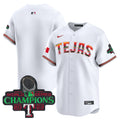 Men's Texas Rangers Mexico Champions Patch Vapor Premier Limited Jersey - All Stitched - White, Team