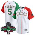 Men's Texas Rangers Mexico Champions Patch Vapor Premier Limited Jersey - All Stitched - Alternate, Corey Seager