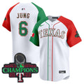 Men's Texas Rangers Mexico Champions Patch Vapor Premier Limited Jersey - All Stitched - Alternate, Josh Jung