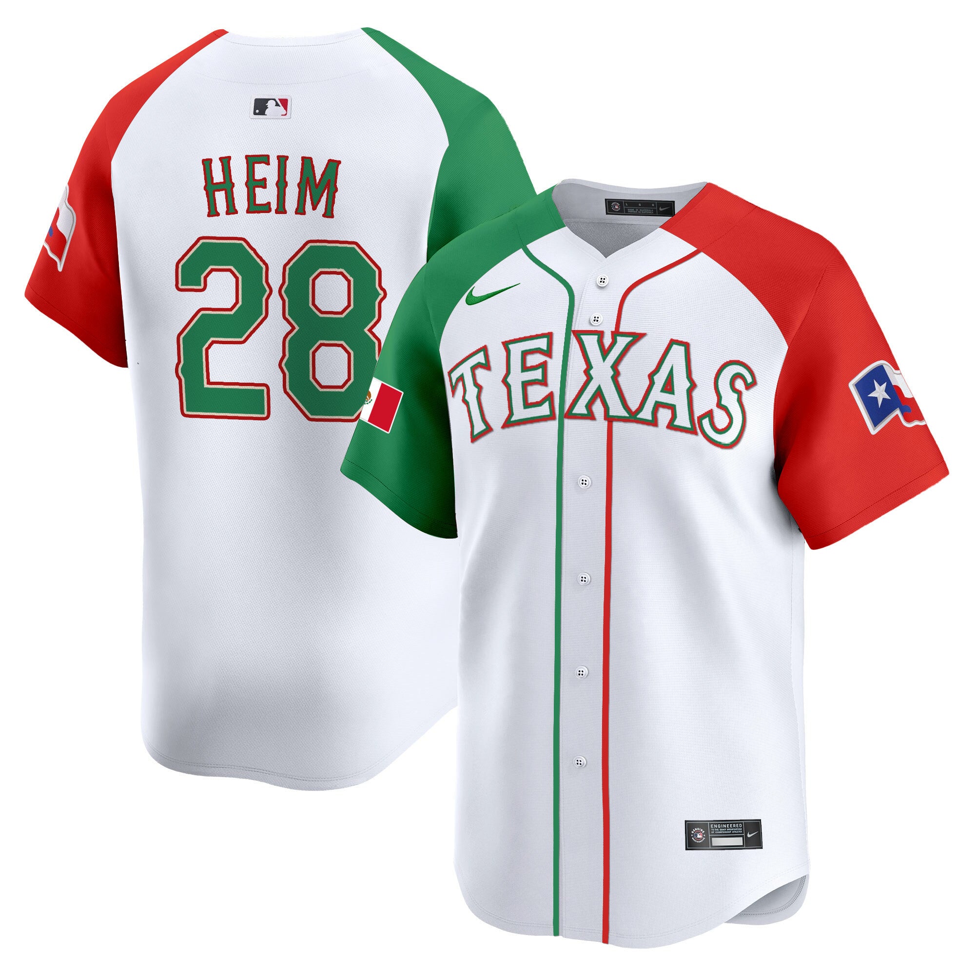 Men's Texas Rangers Mexico Vapor Premier Limited Jersey V2 - All Stitched - Alternate, Jonah Heim