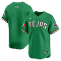Men's Texas Rangers Mexico Vapor Premier Limited Jersey V2 - All Stitched - Green, Team
