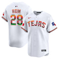 Men's Texas Rangers Mexico Vapor Premier Limited Jersey V2 - All Stitched - White, Jonah Heim