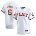 Men's Texas Rangers Mexico Vapor Premier Limited Jersey V2 - All Stitched - White, Josh Jung