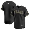 Men's Texas Rangers Mexico Vapor Premier Limited Jersey V2 - All Stitched - Black Heritage, Team