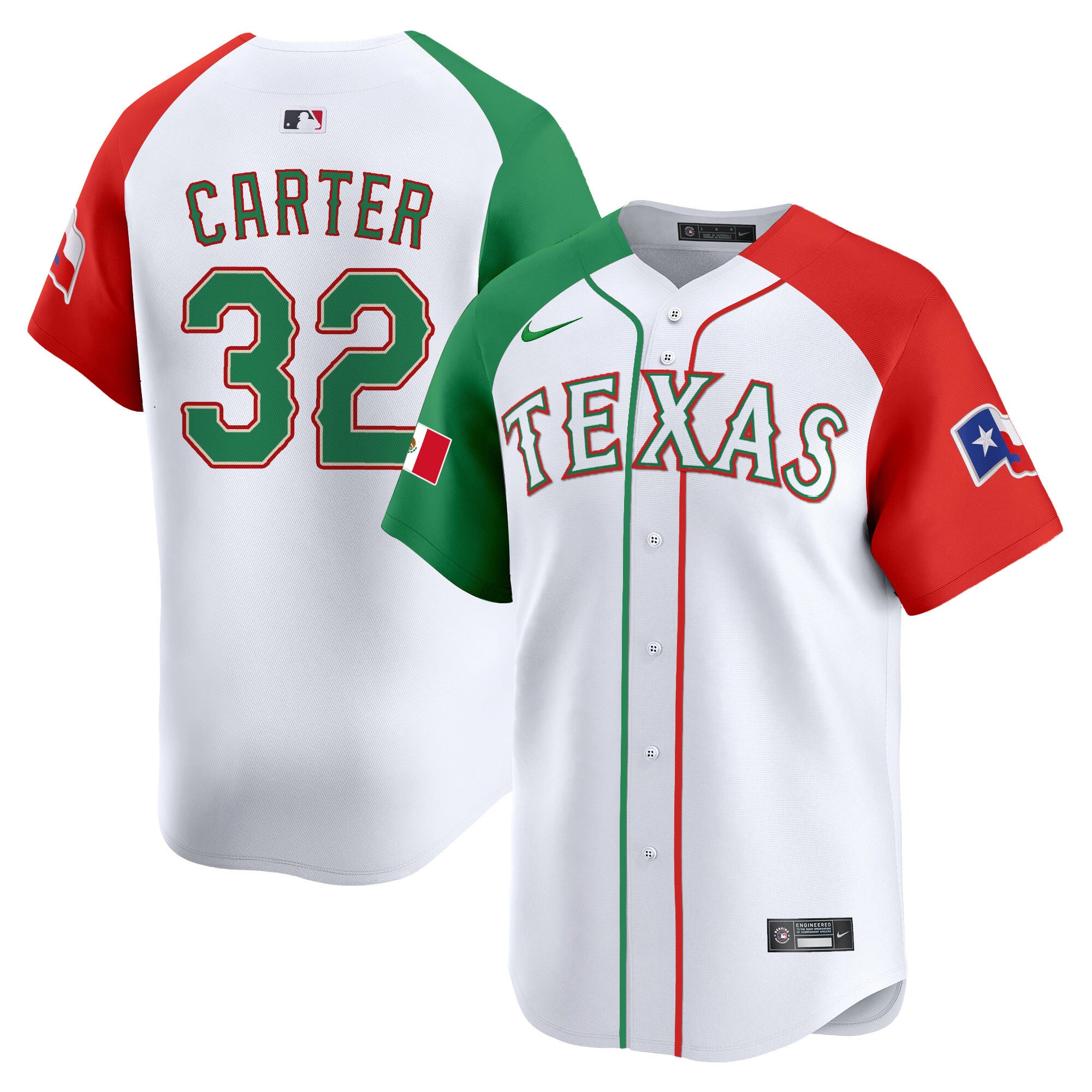 Men's Texas Rangers Mexico Vapor Premier Limited Jersey V2 - All Stitched - Alternate, Evan Carter