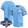 Men's Texas Rangers World Series Champions Vapor Premier Limited Jersey V3 - All Stitched - Blue, Team