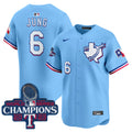 Men's Texas Rangers World Series Champions Vapor Premier Limited Jersey V3 - All Stitched - Blue, Josh Jung