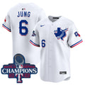 Men's Texas Rangers World Series Champions Vapor Premier Limited Jersey V3 - All Stitched - White, Josh Jung