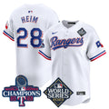 Men's Texas Rangers World Series Champions Vapor Premier Limited Jersey V4 - All Stitched - White, Jonah Heim