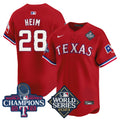 Men's Texas Rangers World Series Champions Vapor Premier Limited Jersey V4 - All Stitched - Red, Jonah Heim