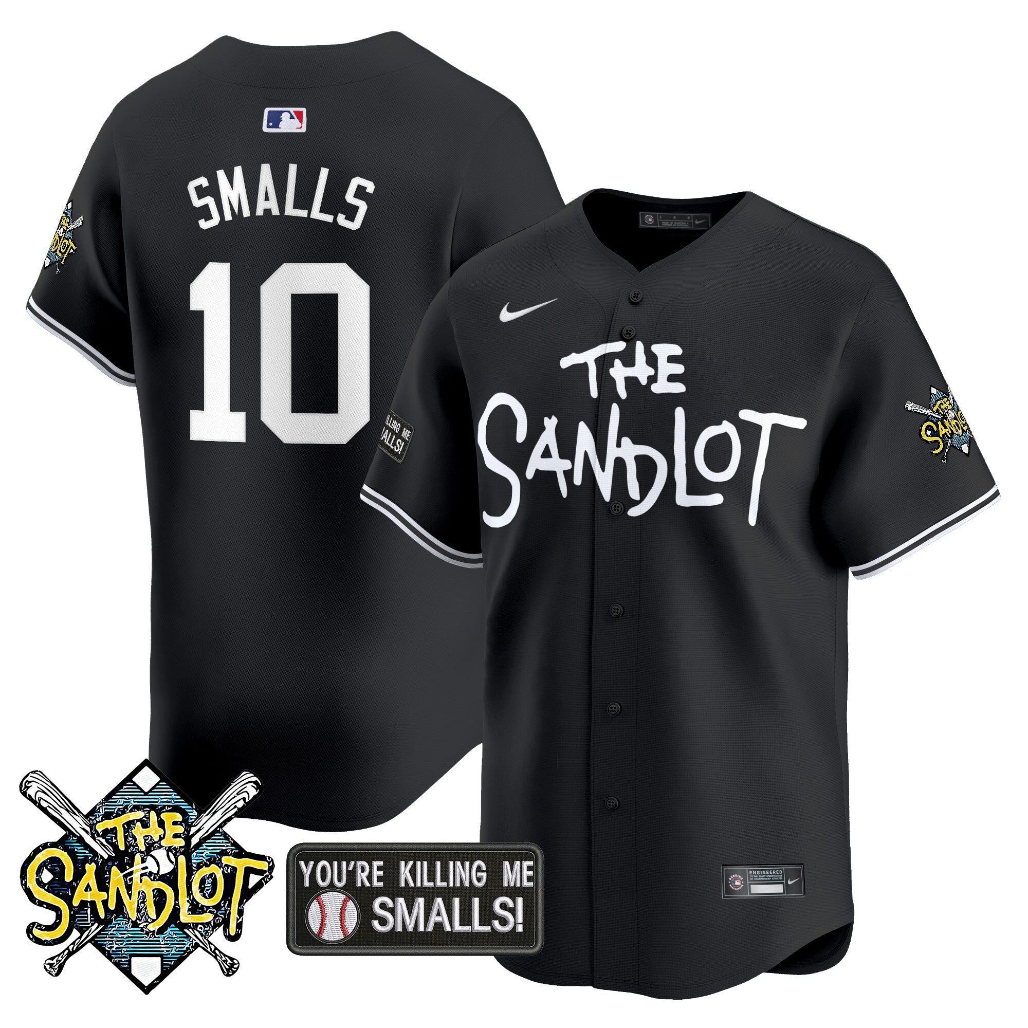 Men's The Sandlot Vapor Premier Limited Jersey - All Stitched - Black, Scotty Smalls