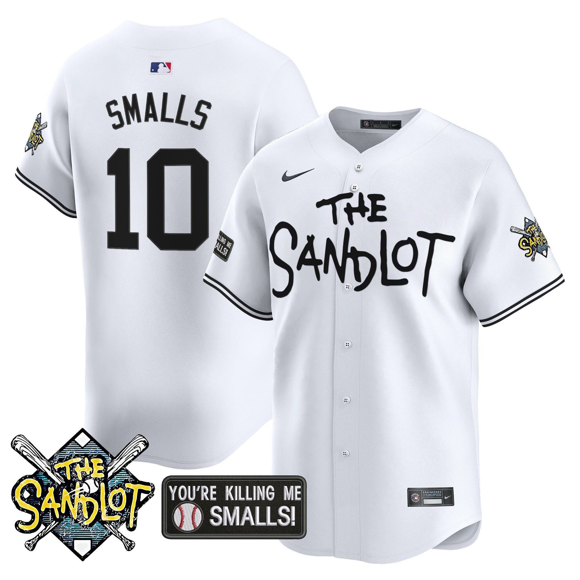 Men's The Sandlot Vapor Premier Limited Jersey - All Stitched - White, Scotty Smalls