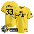 Men's The Sandlot Vapor Premier Limited Jersey - All Stitched - Yellow, Hamilton Porter
