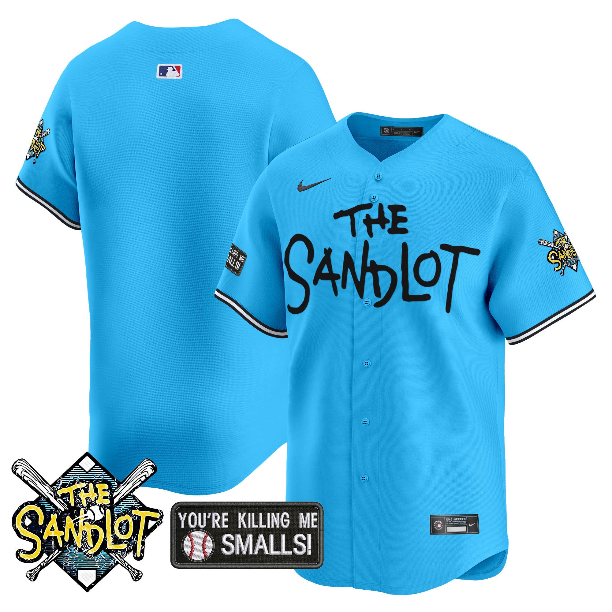 Men's The Sandlot Vapor Premier Limited Jersey - All Stitched - Light Blue, Blank