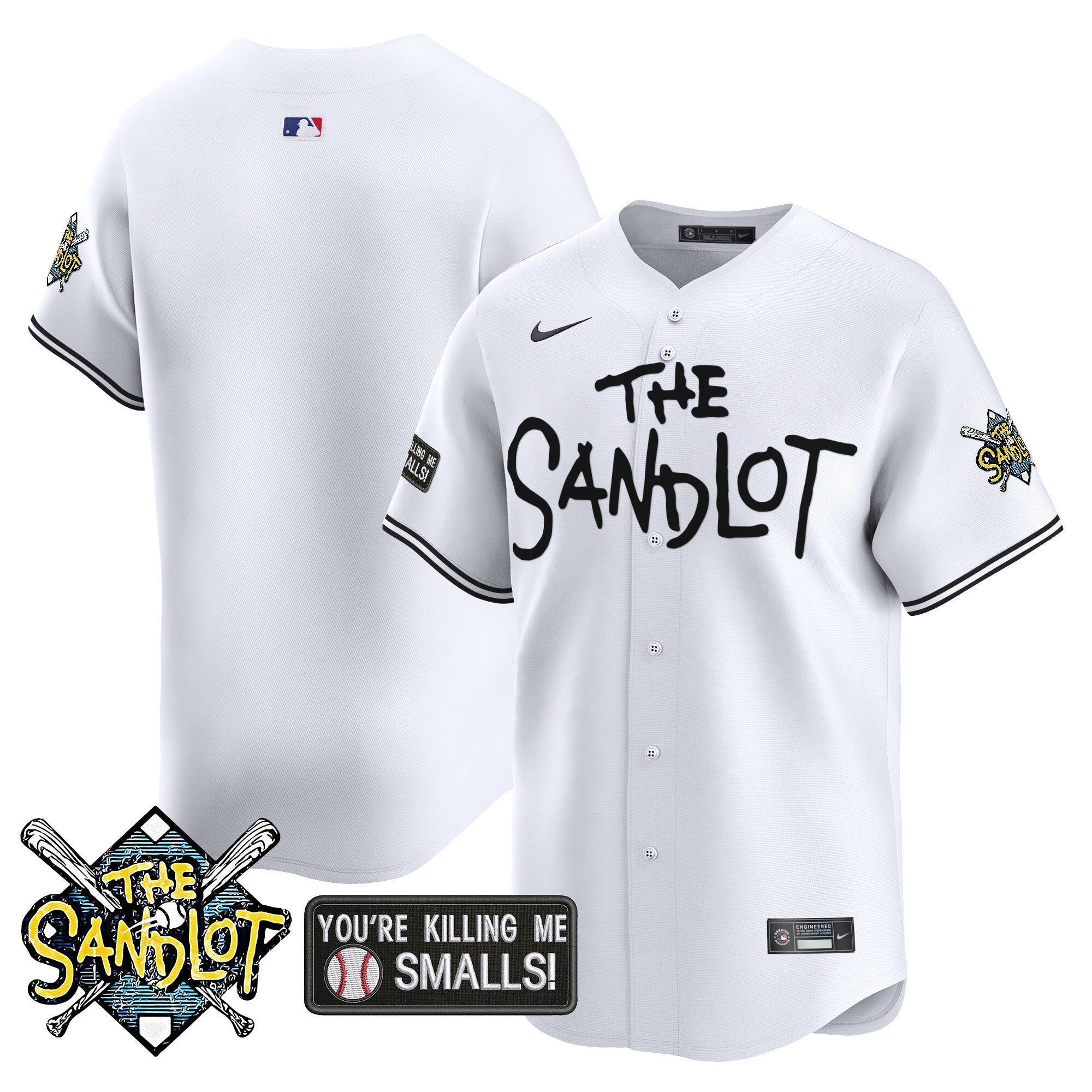 Men's The Sandlot Vapor Premier Limited Jersey - All Stitched - White, Blank