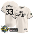 Men's The Sandlot Vapor Premier Limited Jersey - All Stitched - Cream, Hamilton Porter