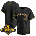 Men's Toronto Blue Jays 2025 American League Champions Vapor Premier Limited Jersey - All Stitched - Black Gold, Team