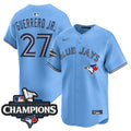Men's Toronto Blue Jays 2025 American League Champions Vapor Premier Limited Jersey - All Stitched - Powder Blue, Vladimir Guerrero Jr.