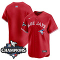 Men's Toronto Blue Jays 2025 American League Champions Vapor Premier Limited Jersey - All Stitched - Red, Team