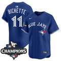 Men's Toronto Blue Jays 2025 American League Champions Vapor Premier Limited Jersey - All Stitched - Royal, Bo Bichette