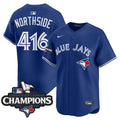 Men's Toronto Blue Jays 2025 American League Champions Vapor Premier Limited Jersey - All Stitched - Royal, NorthSide 416