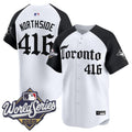 Men's Toronto Blue Jays 2025 World Series Vapor Premier Limited Jersey - Gothic North Edition - All Stitched - Alternate, NorthSide 416