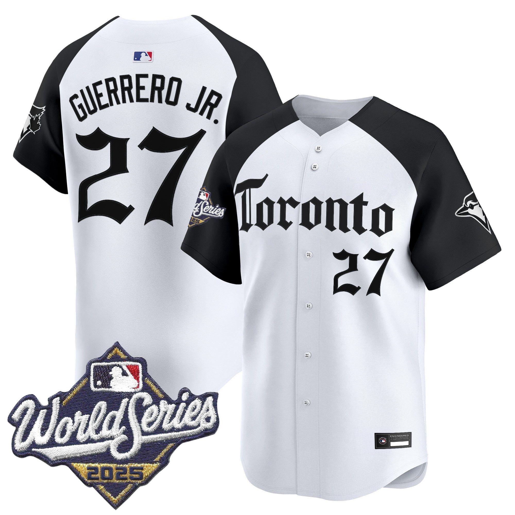 Men's Toronto Blue Jays 2025 World Series Vapor Premier Limited Jersey - Gothic North Edition - All Stitched - Alternate, Vladimir Guerrero Jr.
