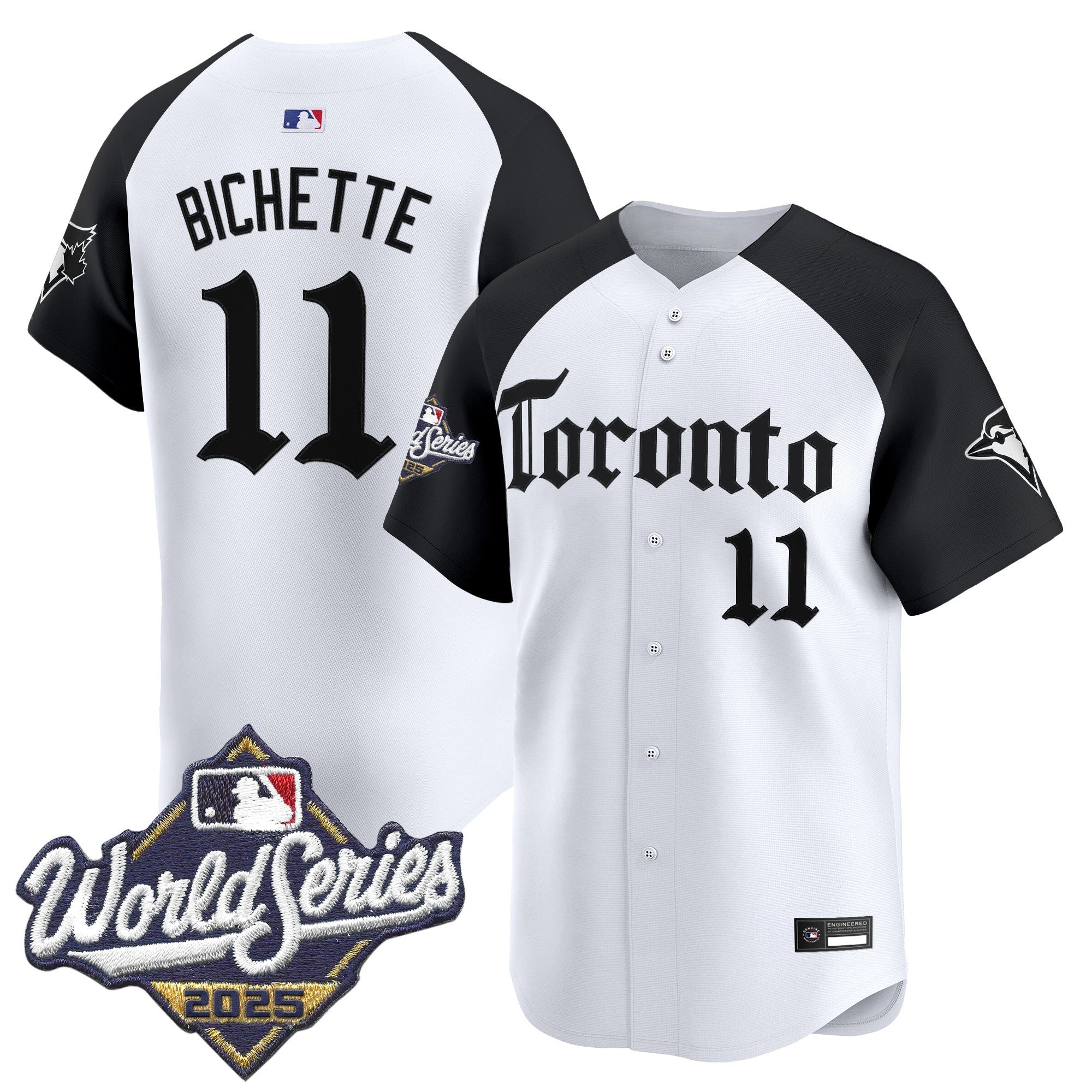 Men's Toronto Blue Jays 2025 World Series Vapor Premier Limited Jersey - Gothic North Edition - All Stitched - Alternate, Bo Bichette