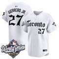 Men's Toronto Blue Jays 2025 World Series Vapor Premier Limited Jersey - Gothic North Edition - All Stitched - White, Vladimir Guerrero Jr.