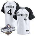 Men's Toronto Blue Jays 2025 World Series Vapor Premier Limited Jersey - Gothic North Edition - All Stitched - Alternate, George Springer