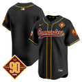 Men's Washington Commanders 90th Anniversary Patch Vapor Premier Limited Jersey - All Stitched - Black, Team