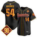 Men's Washington Commanders 90th Anniversary Patch Vapor Premier Limited Jersey - All Stitched - Black, Bobby Wagner