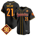Men's Washington Commanders 90th Anniversary Patch Vapor Premier Limited Jersey - All Stitched - Black, Sean Taylor