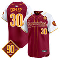 Men's Washington Commanders 90th Anniversary Patch Vapor Premier Limited Jersey - All Stitched - Burgundy Alternate, Austin Ekeler